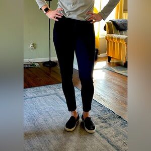 Black ankle length skinny pants